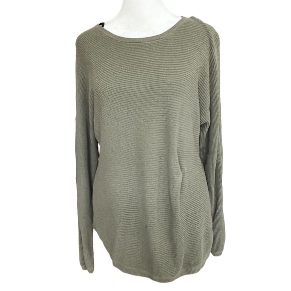 FOREVER 21 Olive Green Ribbed Dolman Sleeve Sweater - Picture 1 of 3